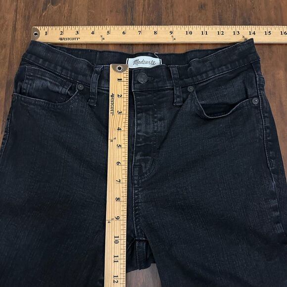 MADEWELL 9" High Riser Skinny Skinny Jeans #E0257 in Faded Black - Picture 11 of 13